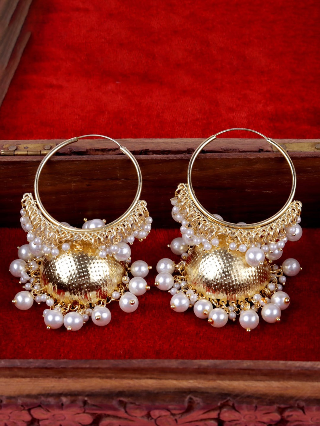 

Krelin Gold-Plated Circular Jhumkas Earrings