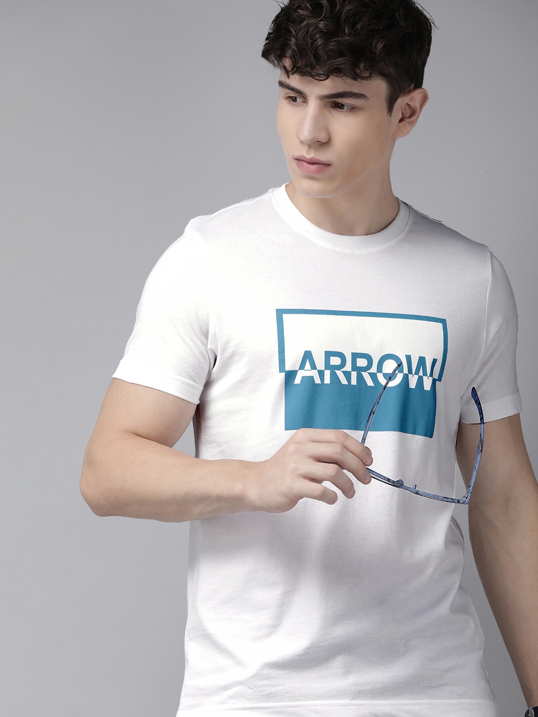 

Arrow Typography Printed Pure Cotton T-shirt, White