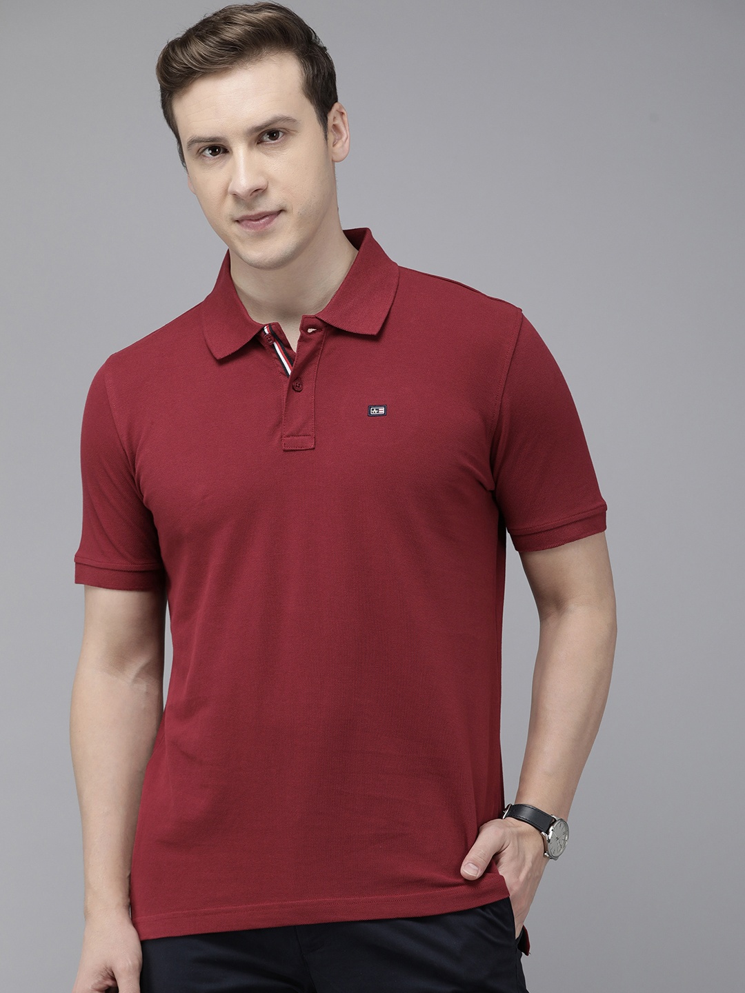 

Arrow Pure Cotton Polo Collar Casual T-shirt, Maroon