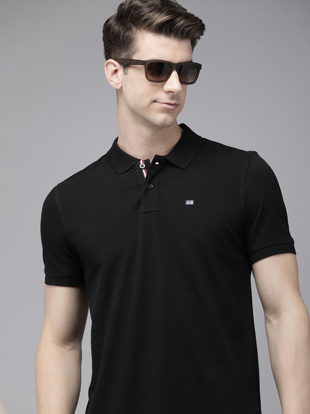 

Arrow Pure Cotton Polo Collar Casual T-shirt, Black