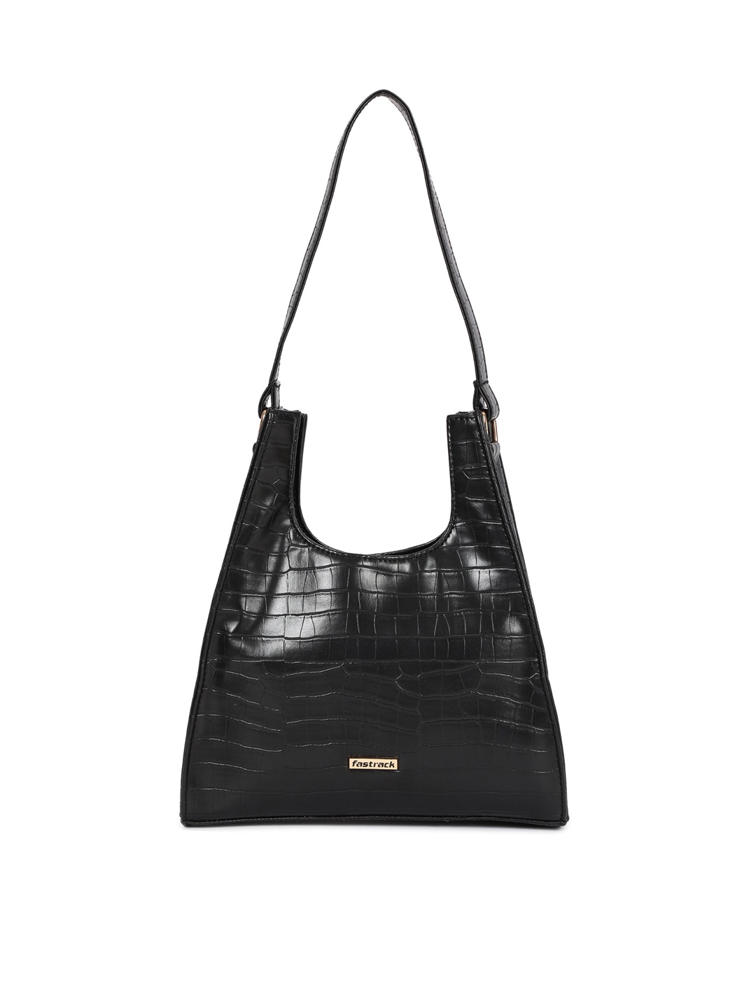 

Fastrack Textured PU Structured Shoulder Bag, Black