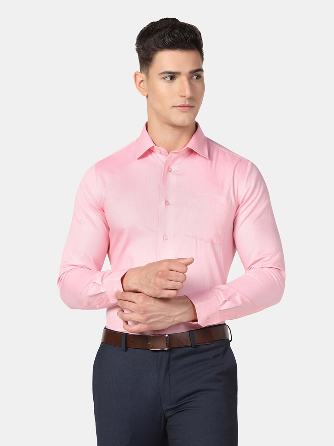 

Blackberrys Slim Fit Pure Cotton Formal Shirt, Pink