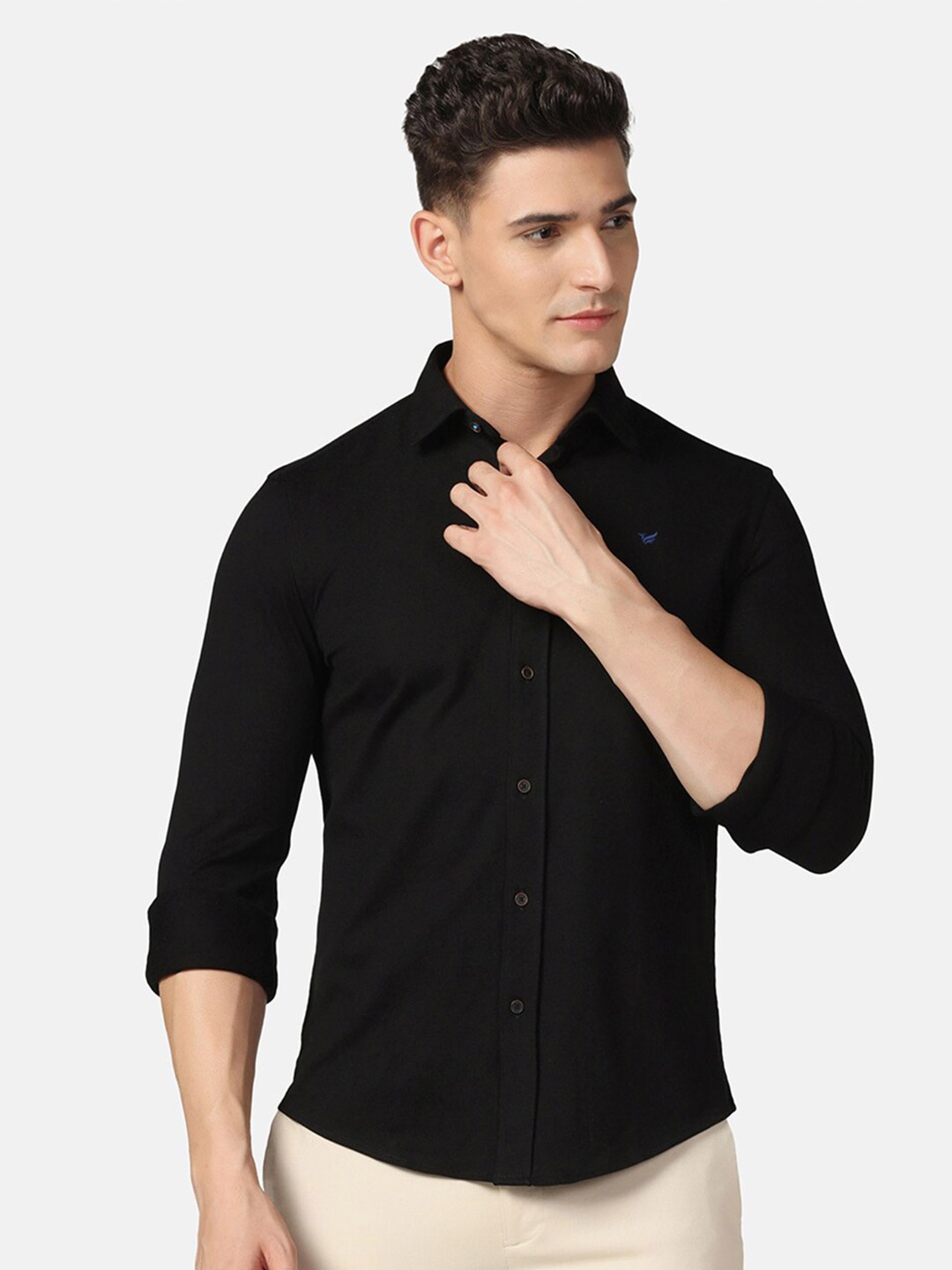 

Blackberrys Slim Fit Pure Cotton Casual Shirt, Black