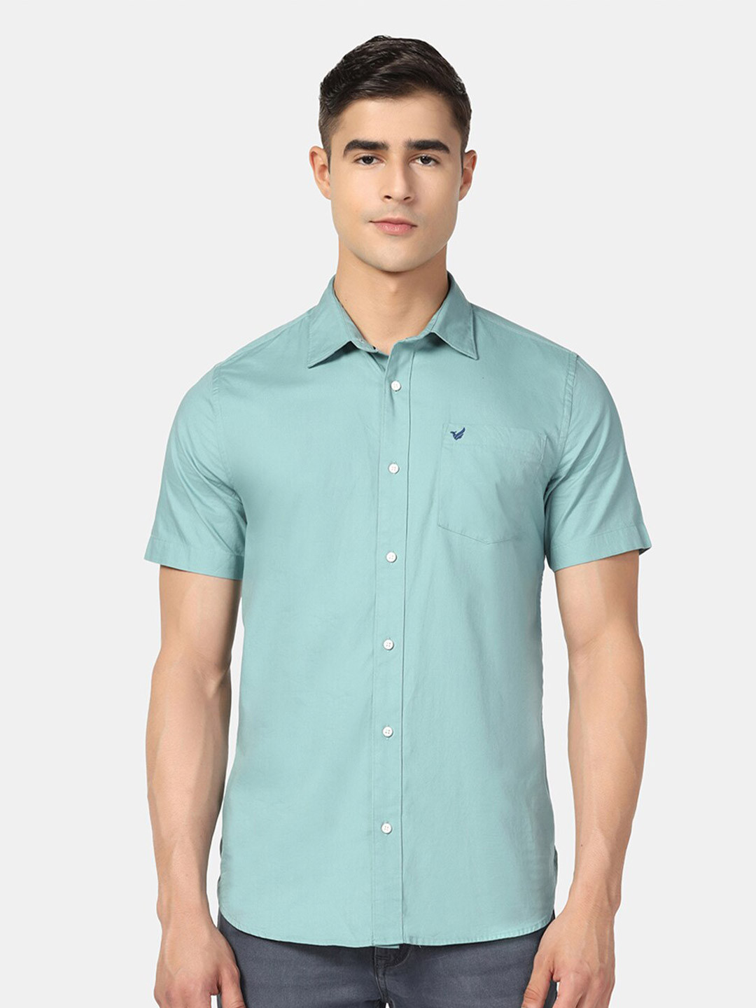 

Blackberrys Slim Fit Pure Cotton Casual Shirt, Green