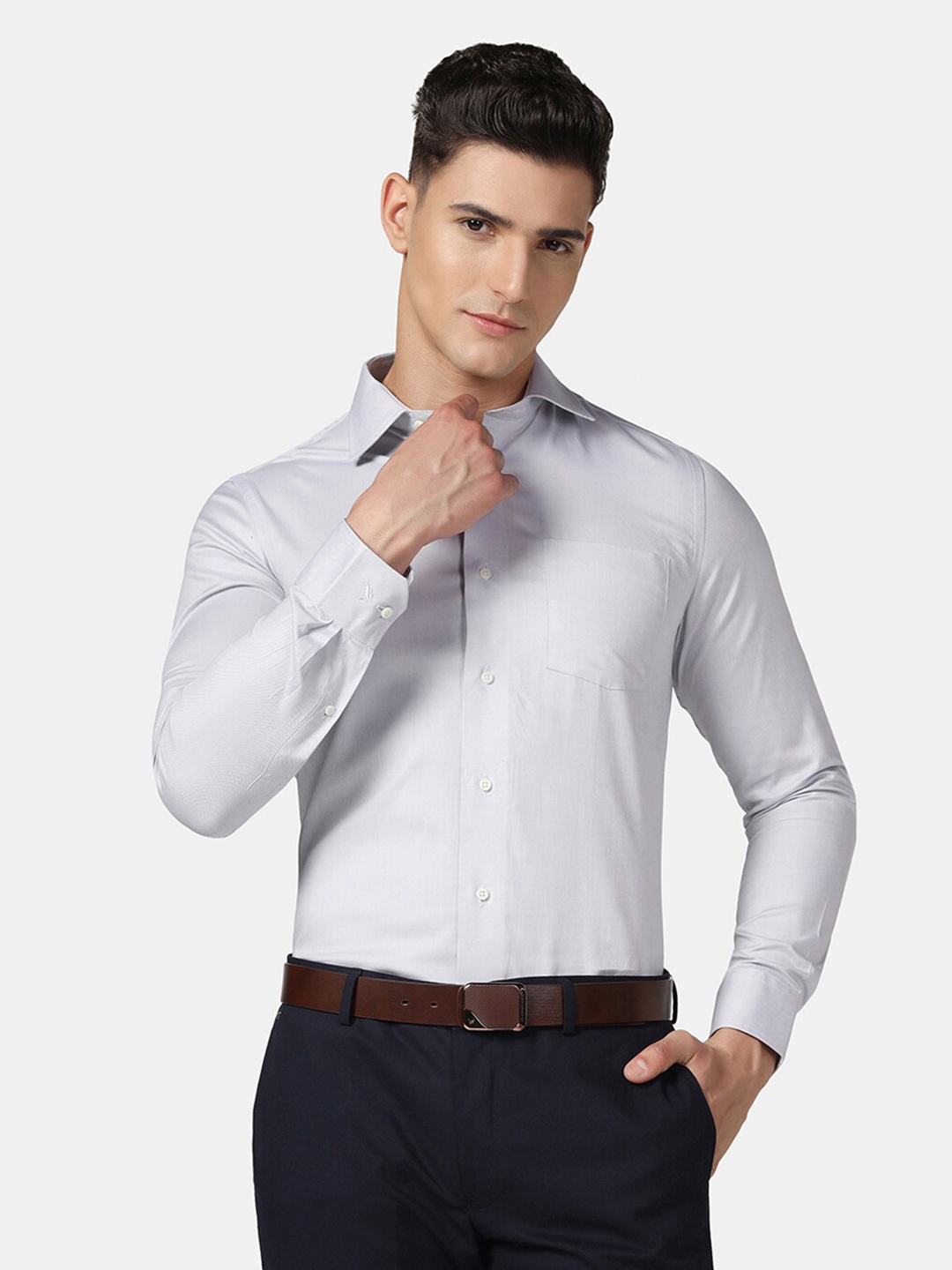 

Blackberrys India Slim Pure Cotton Formal Shirt, Grey