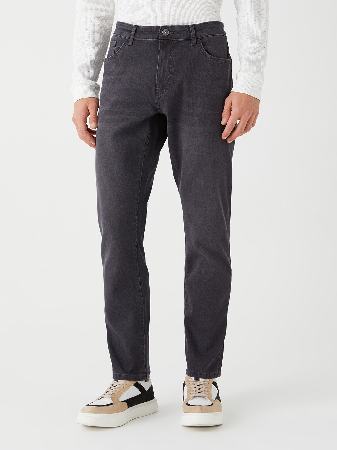 

LC Waikiki Men Regular Fit Stretchable Jeans, Charcoal