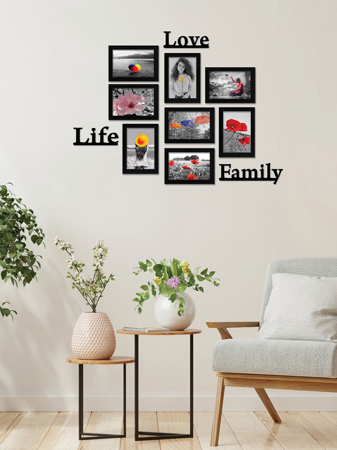 

nest ART 8 Pcs Black Photo Frames