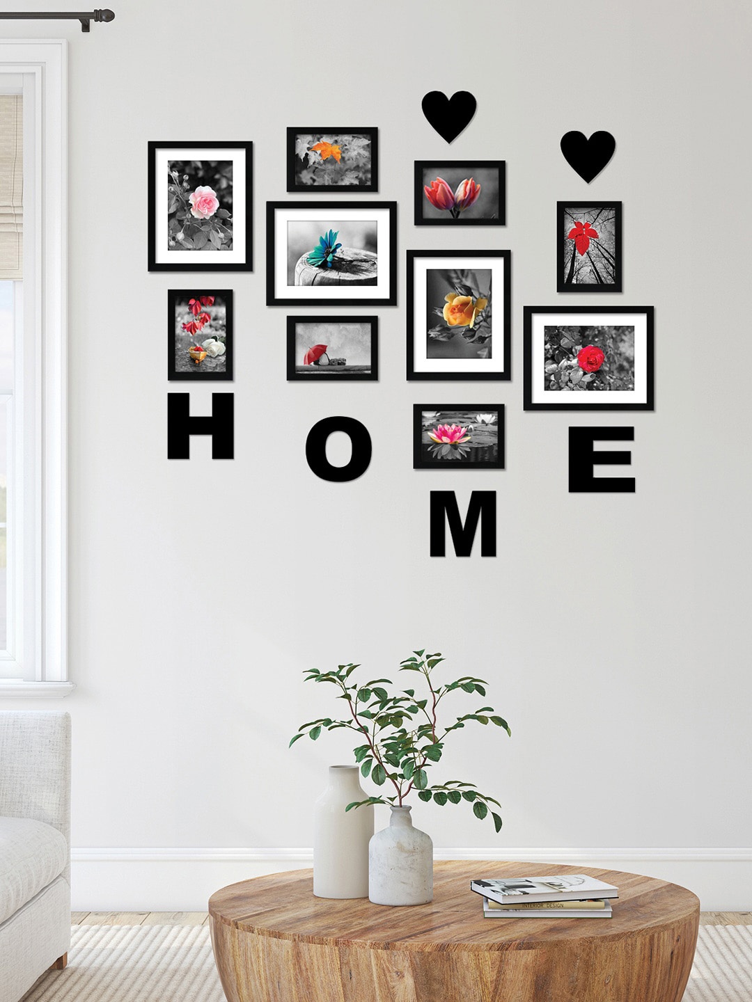 

nest ART Black 10 Pieces Collage Photo Frames With Plaque