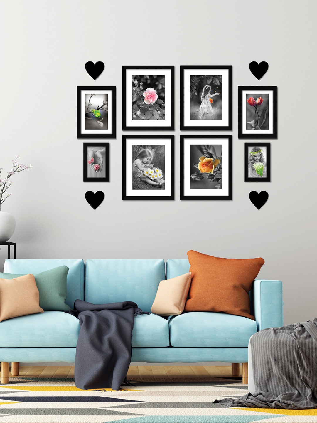 

nest ART 8 Pcs Black Collage Photo Frames