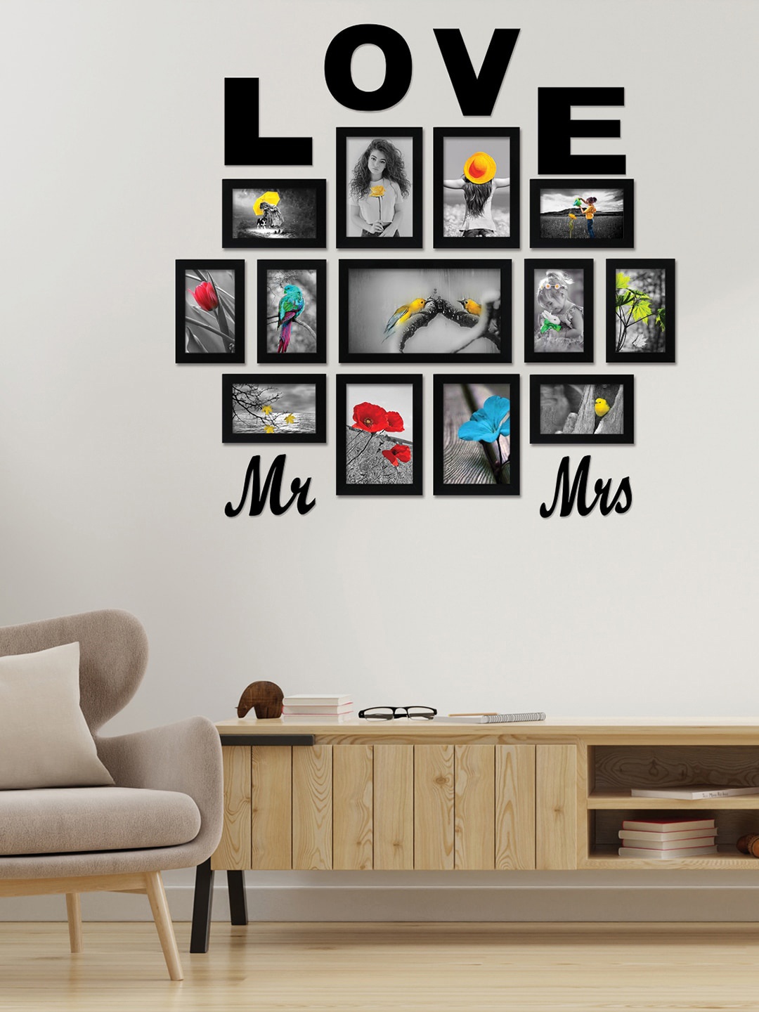 

nest ART Black 13-Pcs Collage Photo Frames