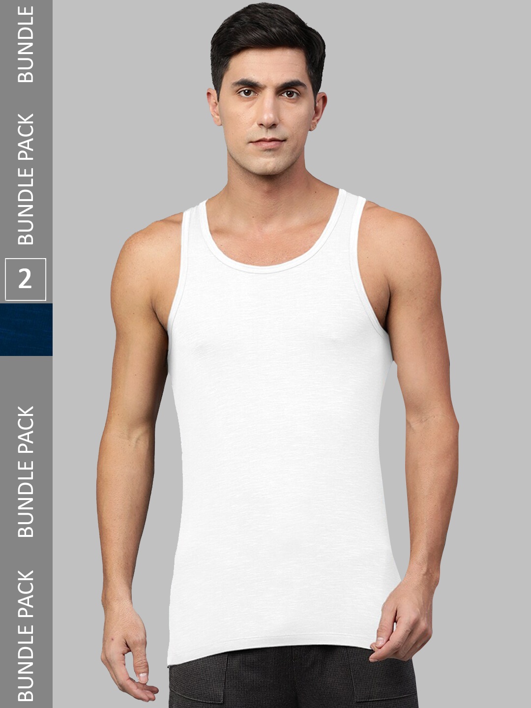

Heelium Men Pack of 2 Bamboo Super Soft & Odour Free Comfort Fit Vest, White