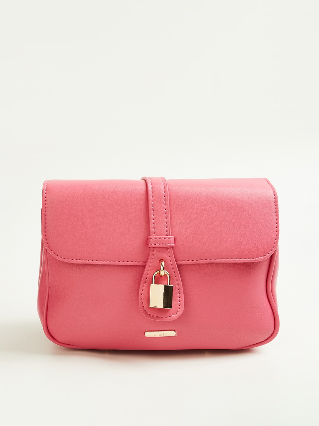 

Ginger by Lifestyle Textured Structured Sling Bag, Pink