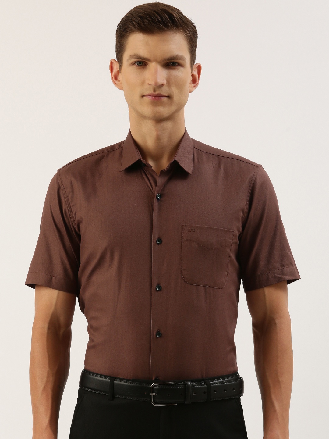 

Peter England Men Slim Fit Formal Shirt, Brown
