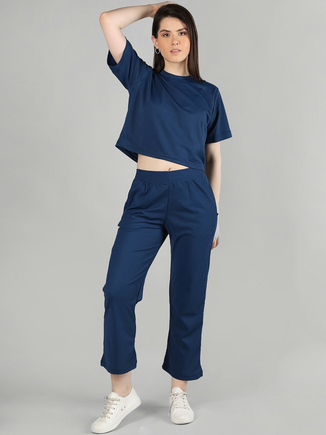 

TYSORT Solid Co-Ords Set, Navy blue