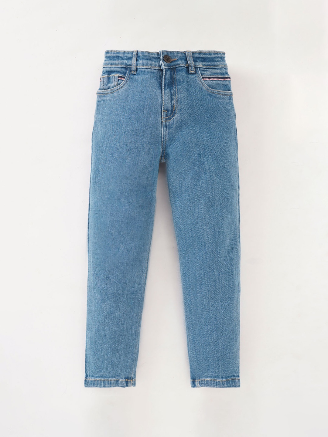 

Ed-a-Mamma Boys Mid-Rise Clean Look Stretchable Cotton Jeans, Blue