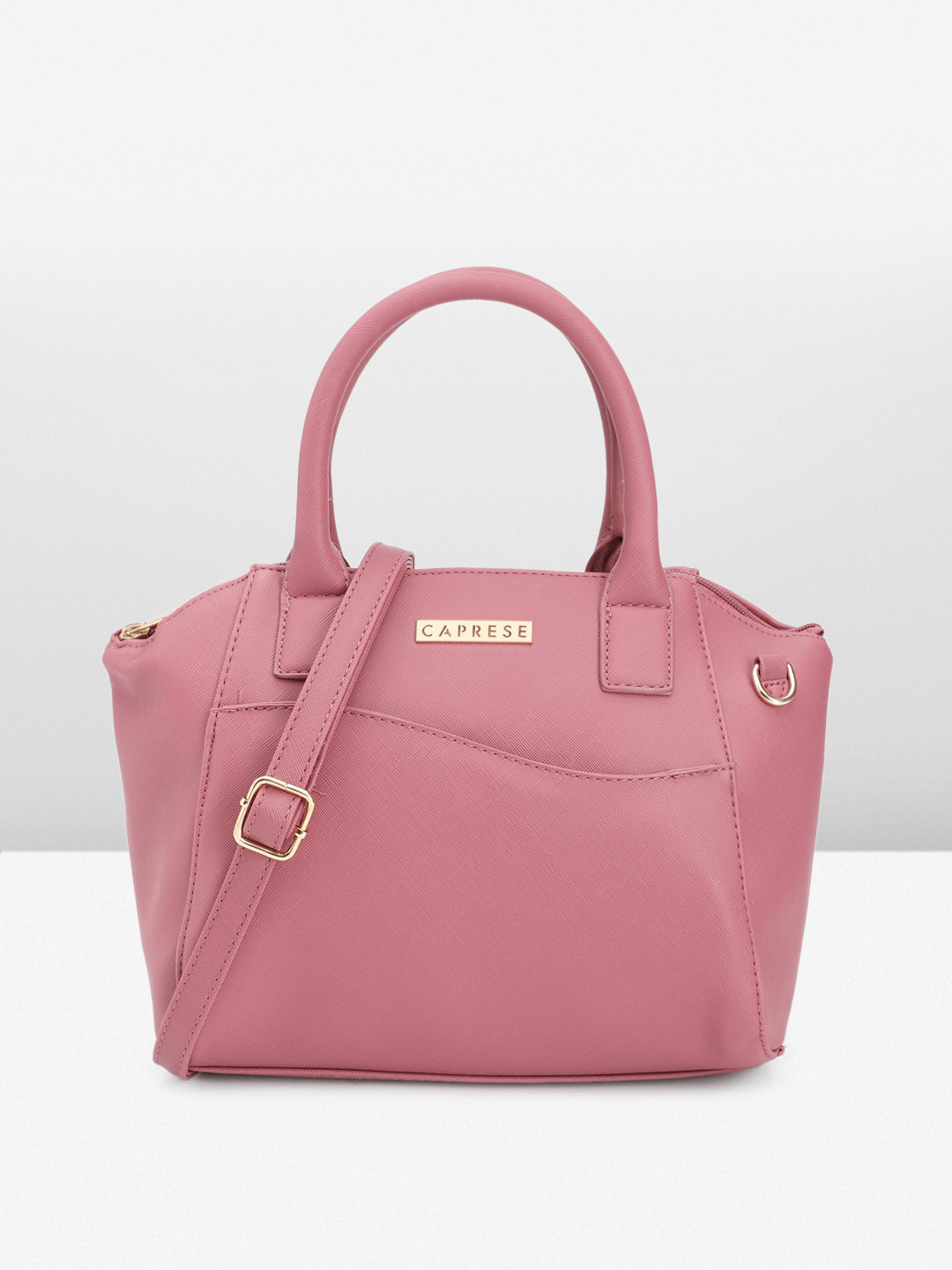 

Caprese Textured Handheld Bag, Pink
