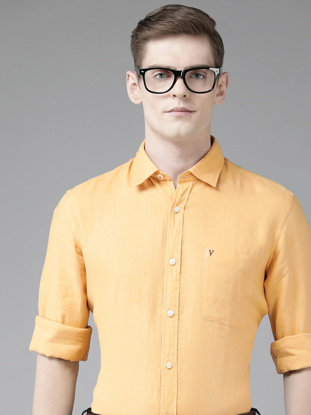 

Van Heusen Sport Men Slim Fit Opaque Formal Shirt, Yellow
