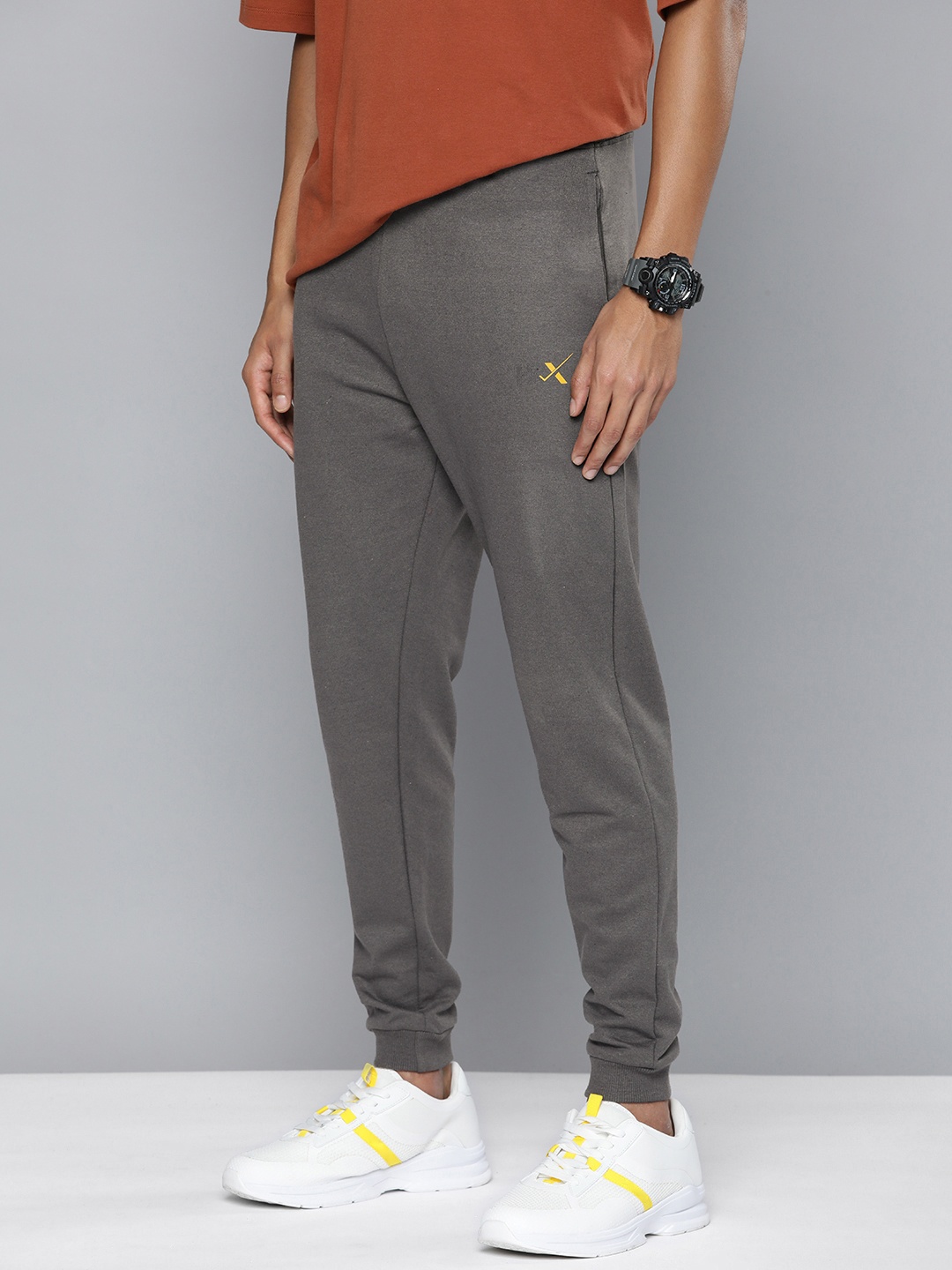 

HRX by Hrithik Roshan Men Solid Track Pants, Silver