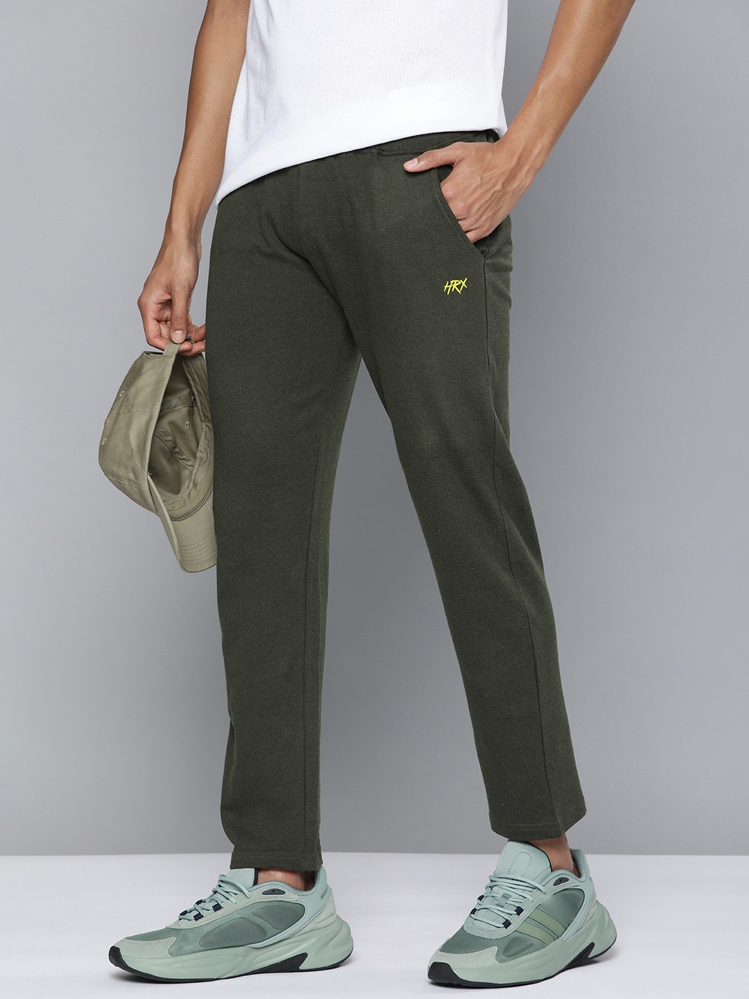 

HRX by Hrithik Roshan Men Solid Track Pants, Green