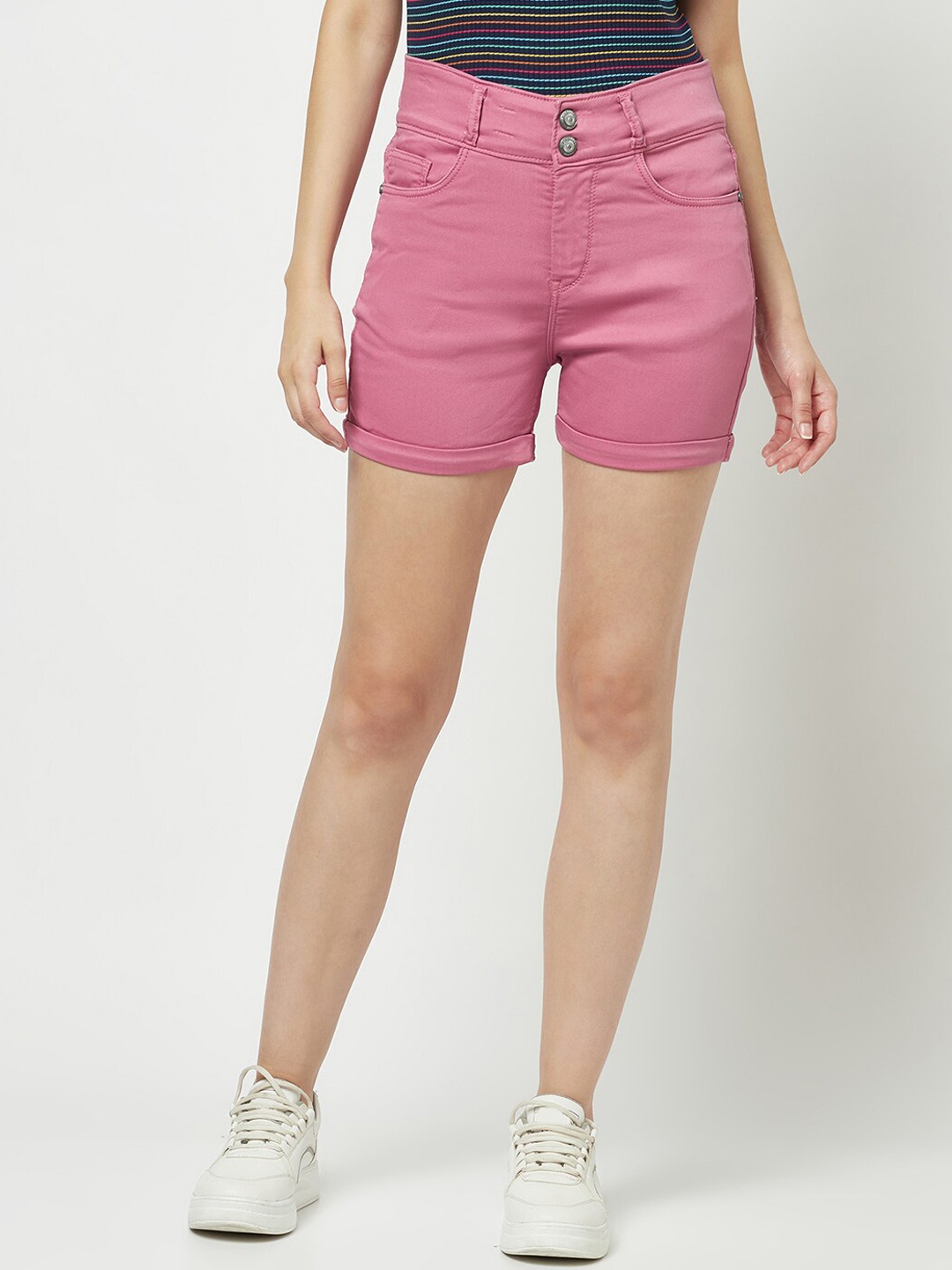 

Crimsoune Club Women Slim Fit Shorts, Pink