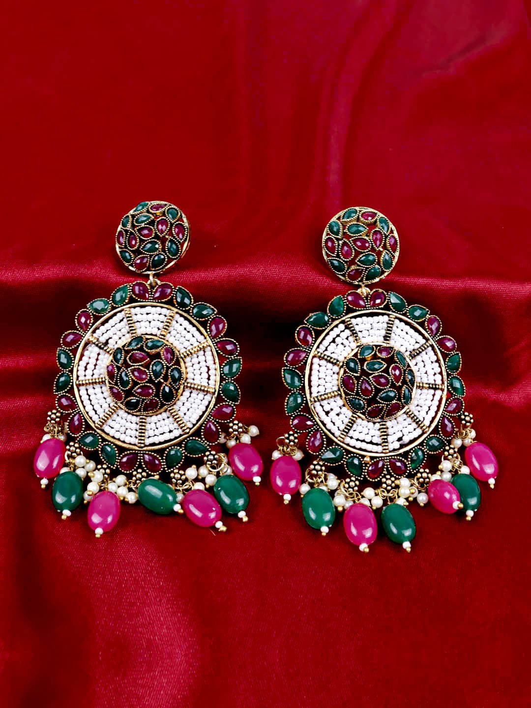

Krelin Gold-Plated Circular Drop Earrings