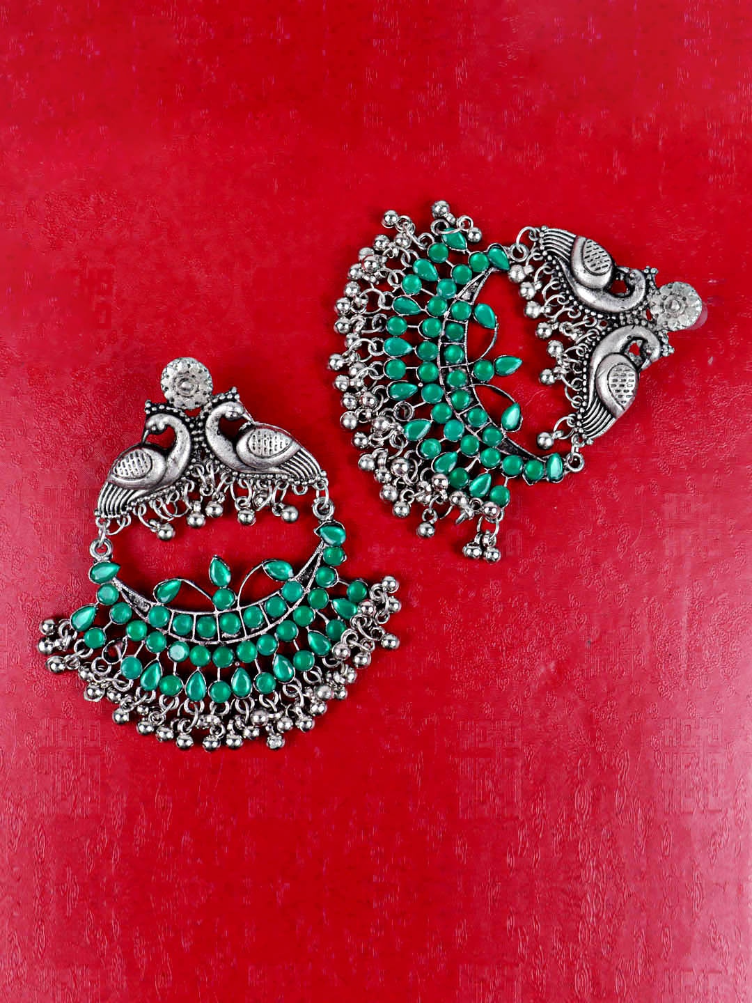 

Krelin Traditional Ethnic Classic Chandbalis Earrings, Green