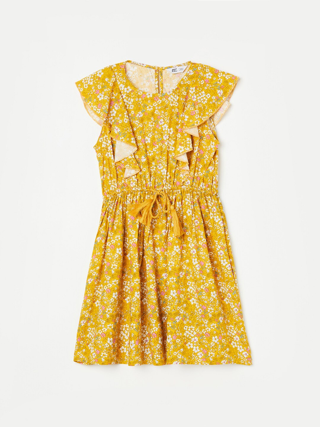 

Fame Forever by Lifestyle Girls Floral Print Fit & Flare Dress, Yellow