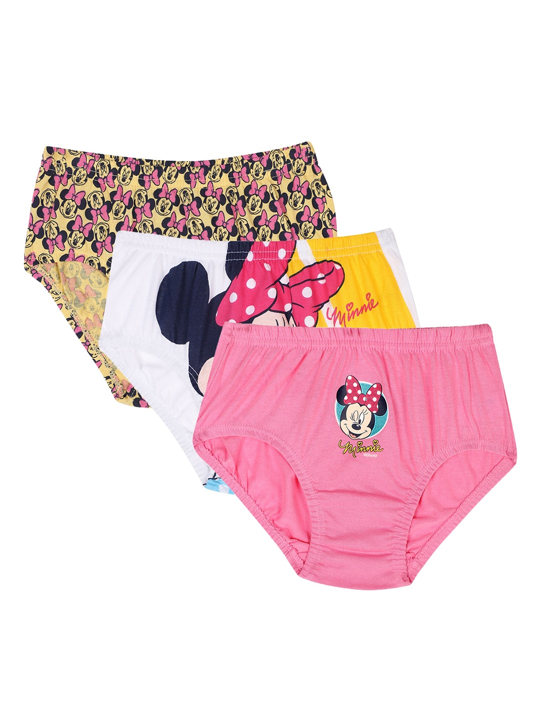 

Bodycare Girls Pack Of 3 Assorted Minnie & Friends Printed Cotton Basic Briefs