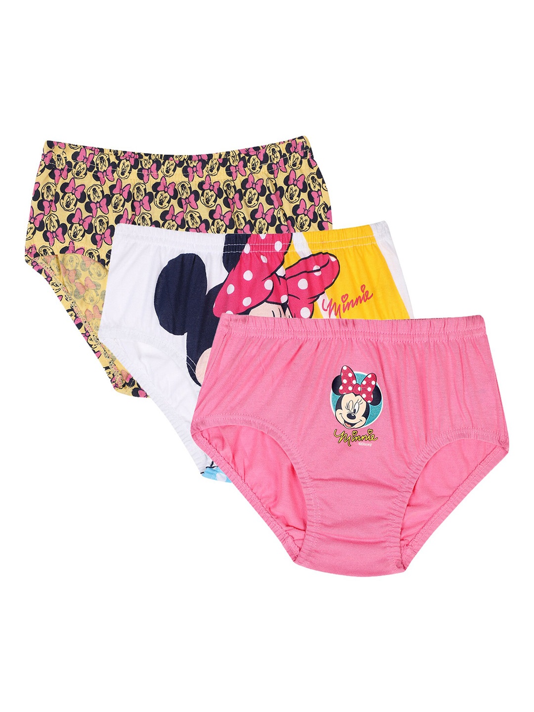 

Bodycare Girls Pack Of 3 Assorted Minnie & Friends Printed Cotton Basic Briefs