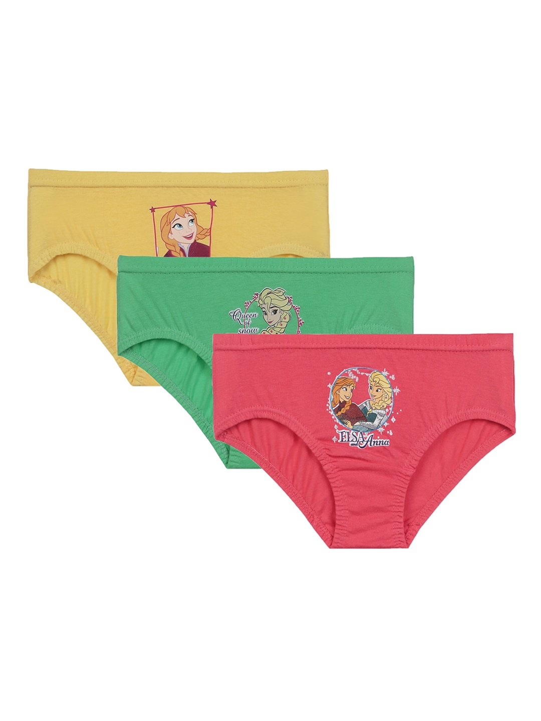 

Bodycare Girls Pack Of 3 Assorted Frozen Printed Cotton Basic Briefs