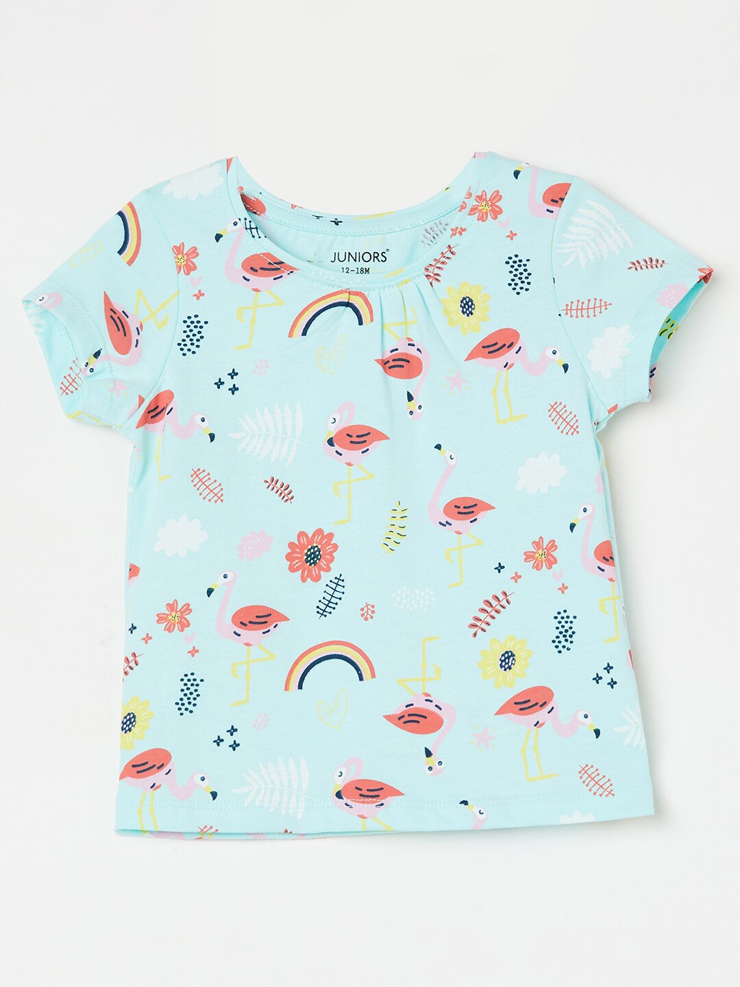 

Juniors by Lifestyle Girls Conversational Printed Cotton T-shirt, Blue