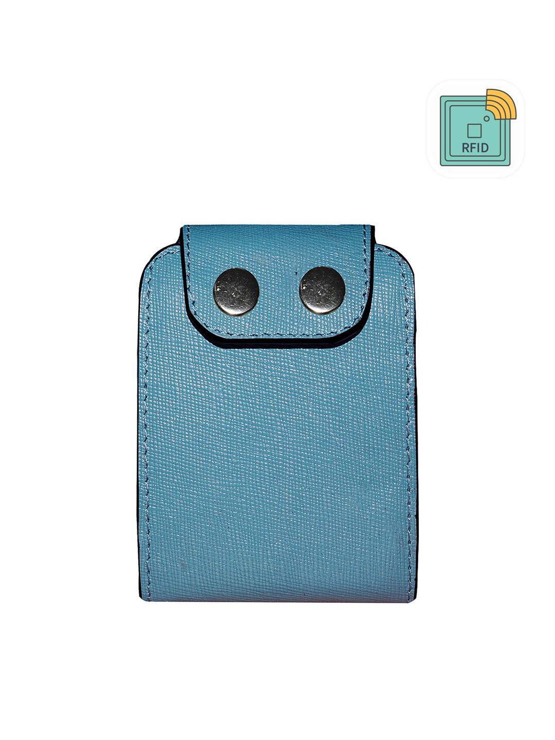 

ABYS Leather Rfid Card Holder, Turquoise blue