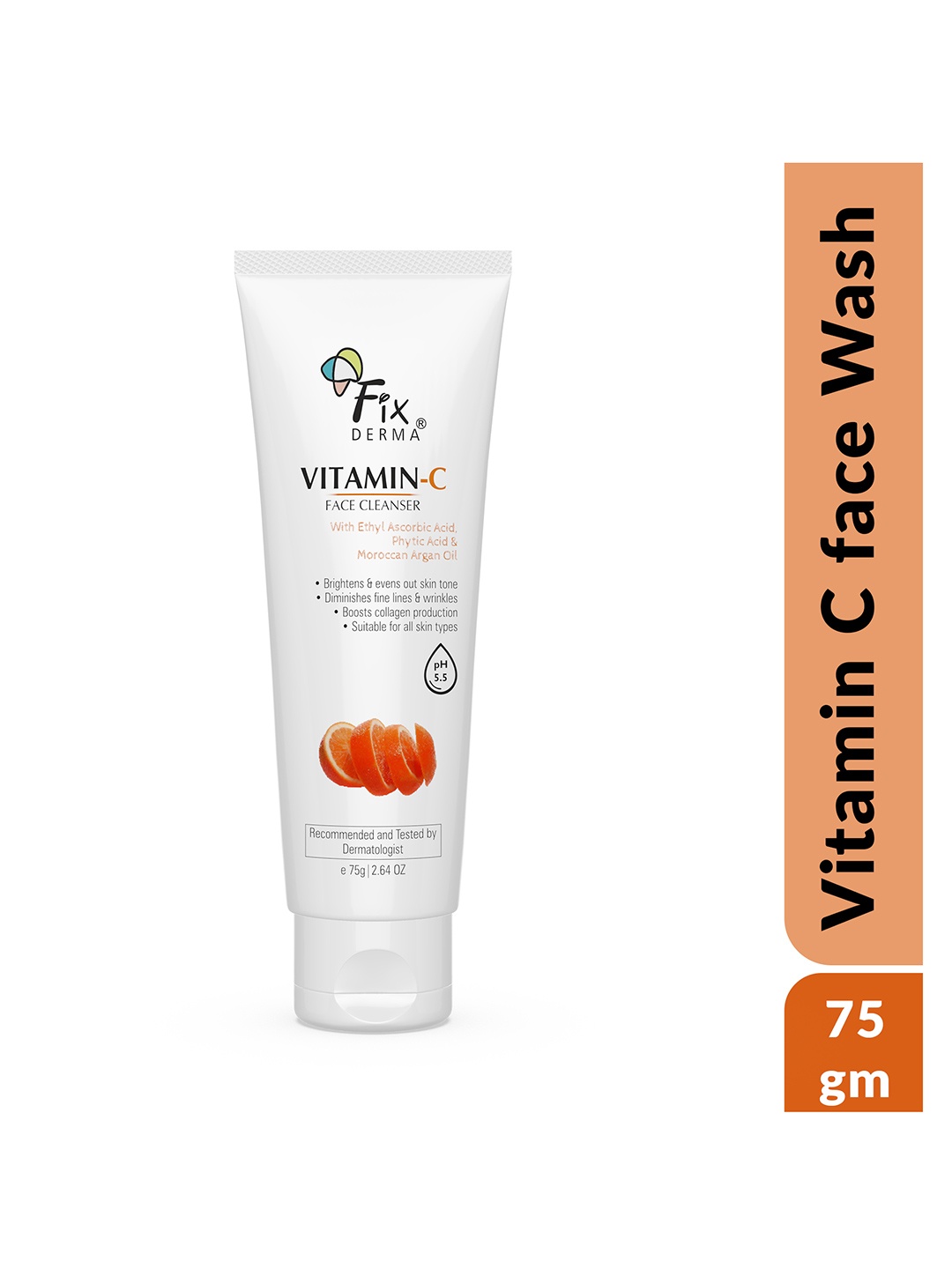 

FIXDERMA Vitamin C With Ascorbic Acid Face Cleanser 75g, White