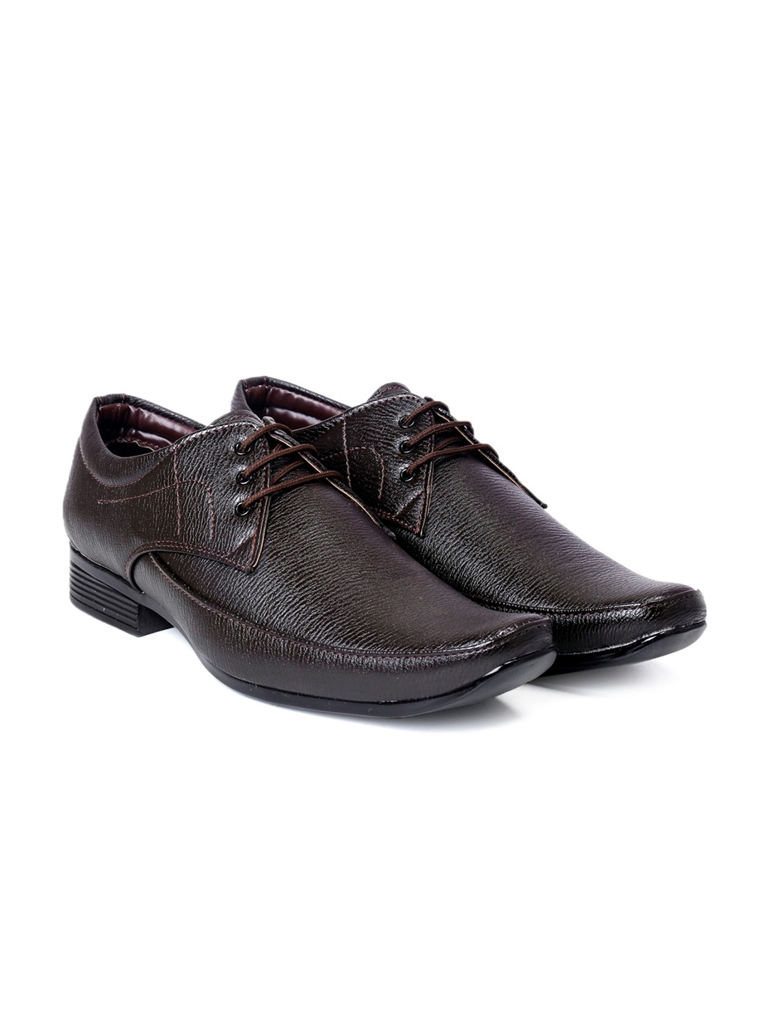 Bxxy Men Textured Formal Derbys, Brown