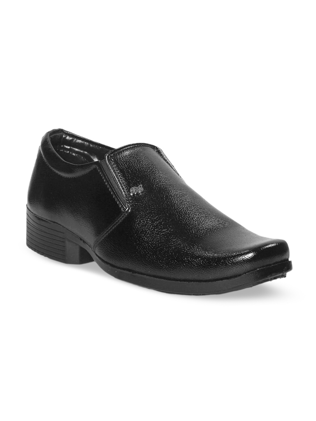 

Bxxy Men Textured Formal Slip-On Shoes, Black