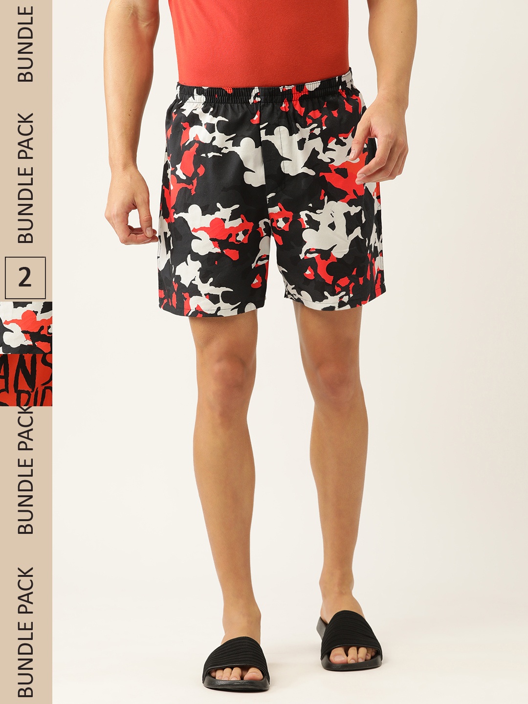 

Kook N Keech Men Set of 2 Spiderman Printed Cotton Boxers KS22M757, Red