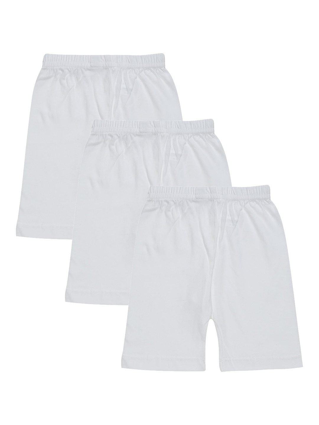

Bodycare Kids Girls Pack Of 3 Mid-Rise Cotton Shorts, White