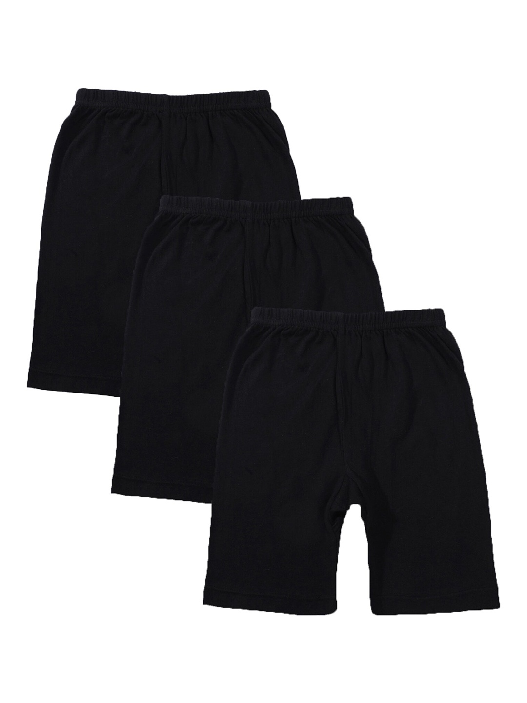 

Bodycare Kids Girls Pack Of 3 Mid-Rise Cotton Shorts, Black