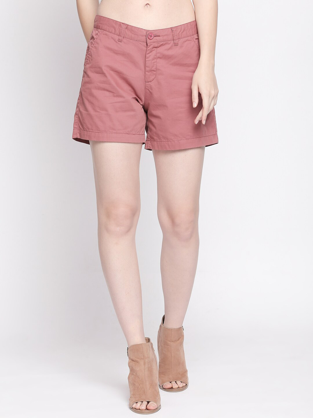 

Honey by Pantaloons Women Mid-Rise Shorts, Mauve