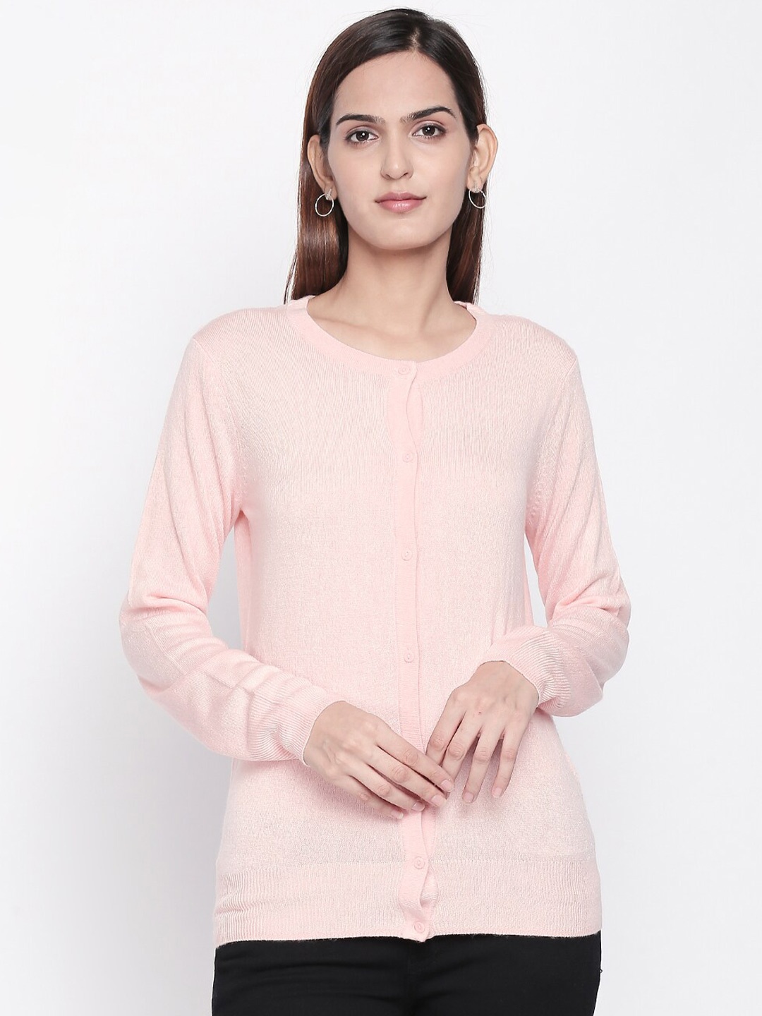 

Honey by Pantaloons Women Front Open Sweatshirt, Pink