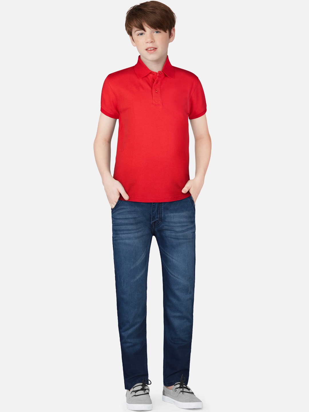 

Gini and Jony Boys Light Fade Whiskers Effect Jeans, Blue