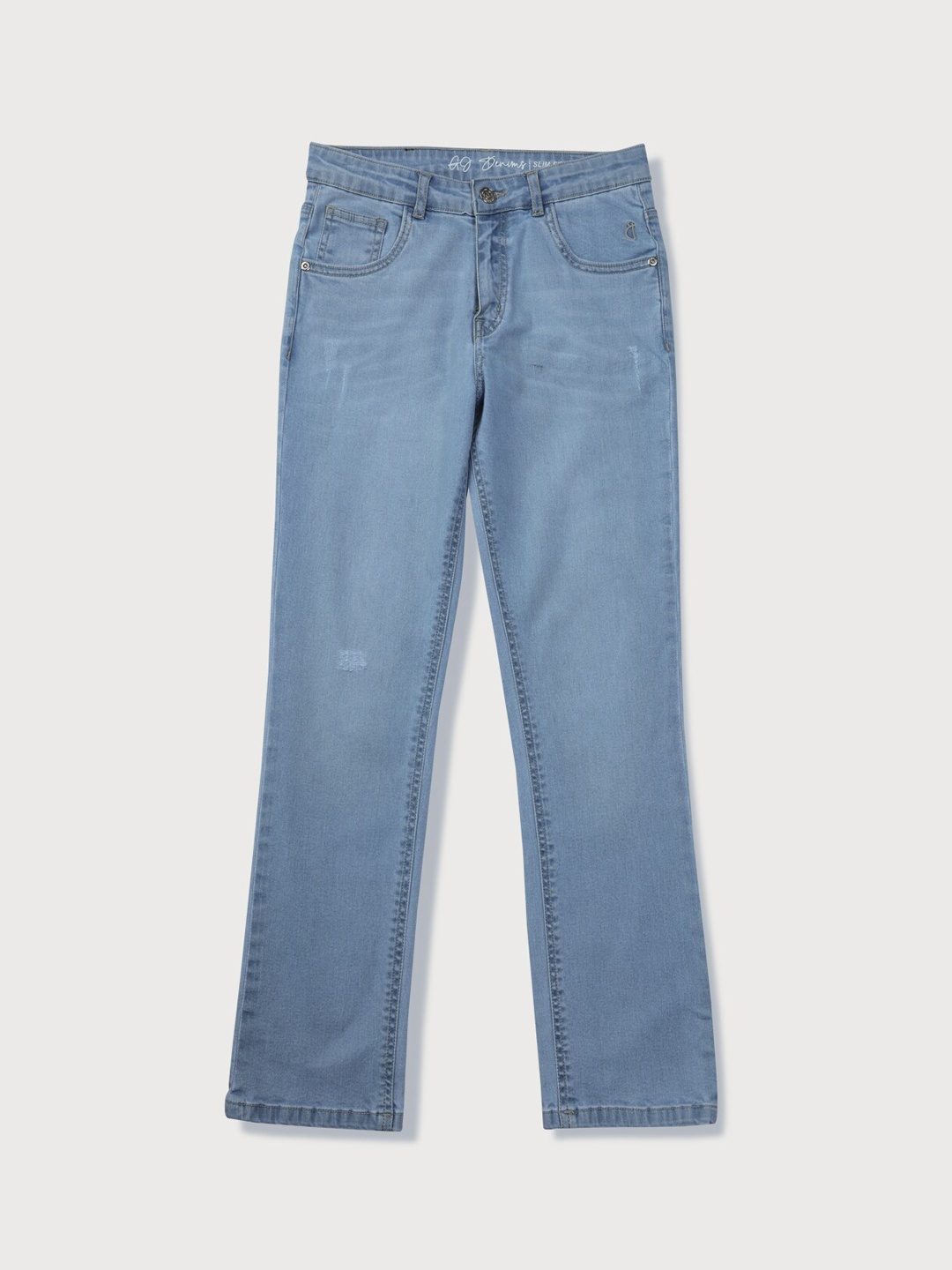 

Gini and Jony Boys Low Distress Light Fade Jeans, Blue