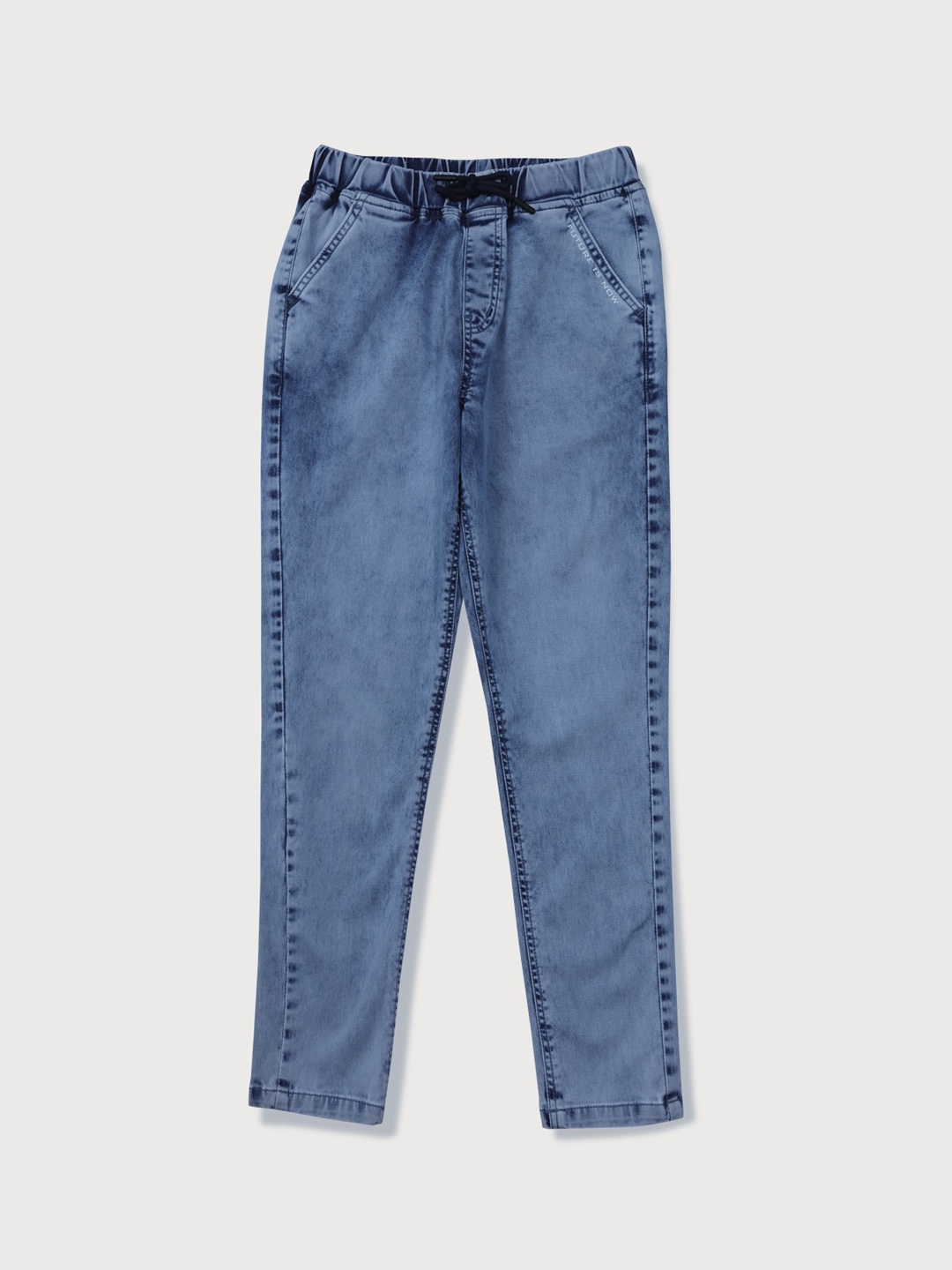 

Gini and Jony Boys Mid Rise Clean Look Light Fade Cotton Jeans, Blue