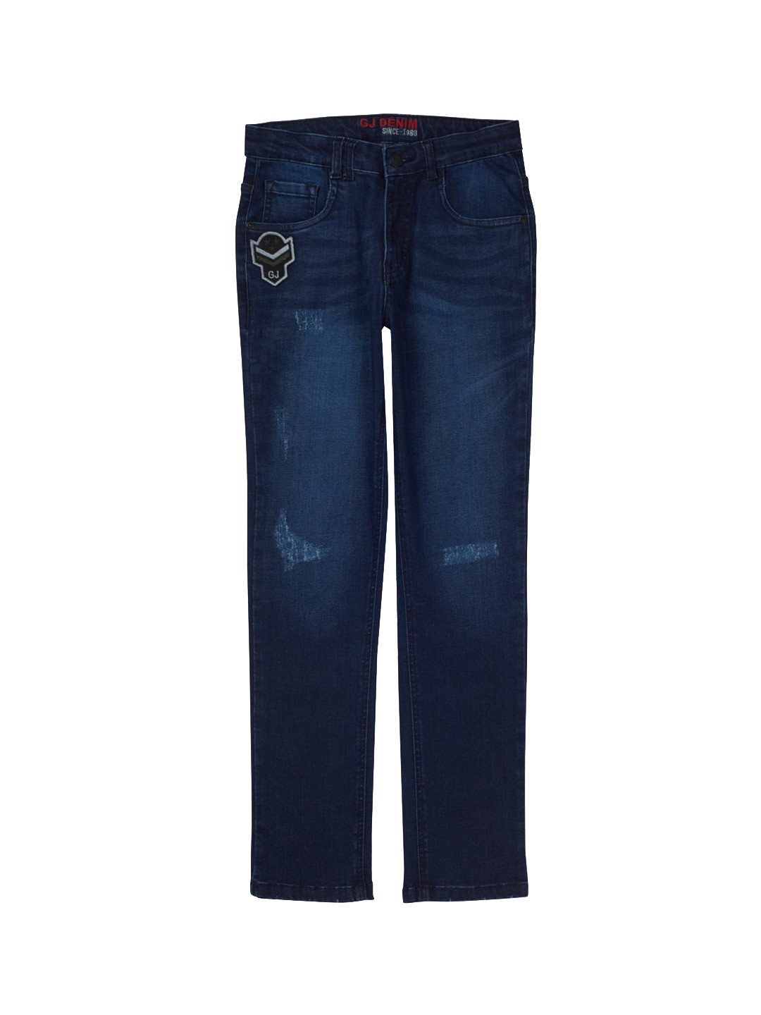 

Gini and Jony Boys Mid-Rise Mildly distressed Light Fade Jeans, Navy blue