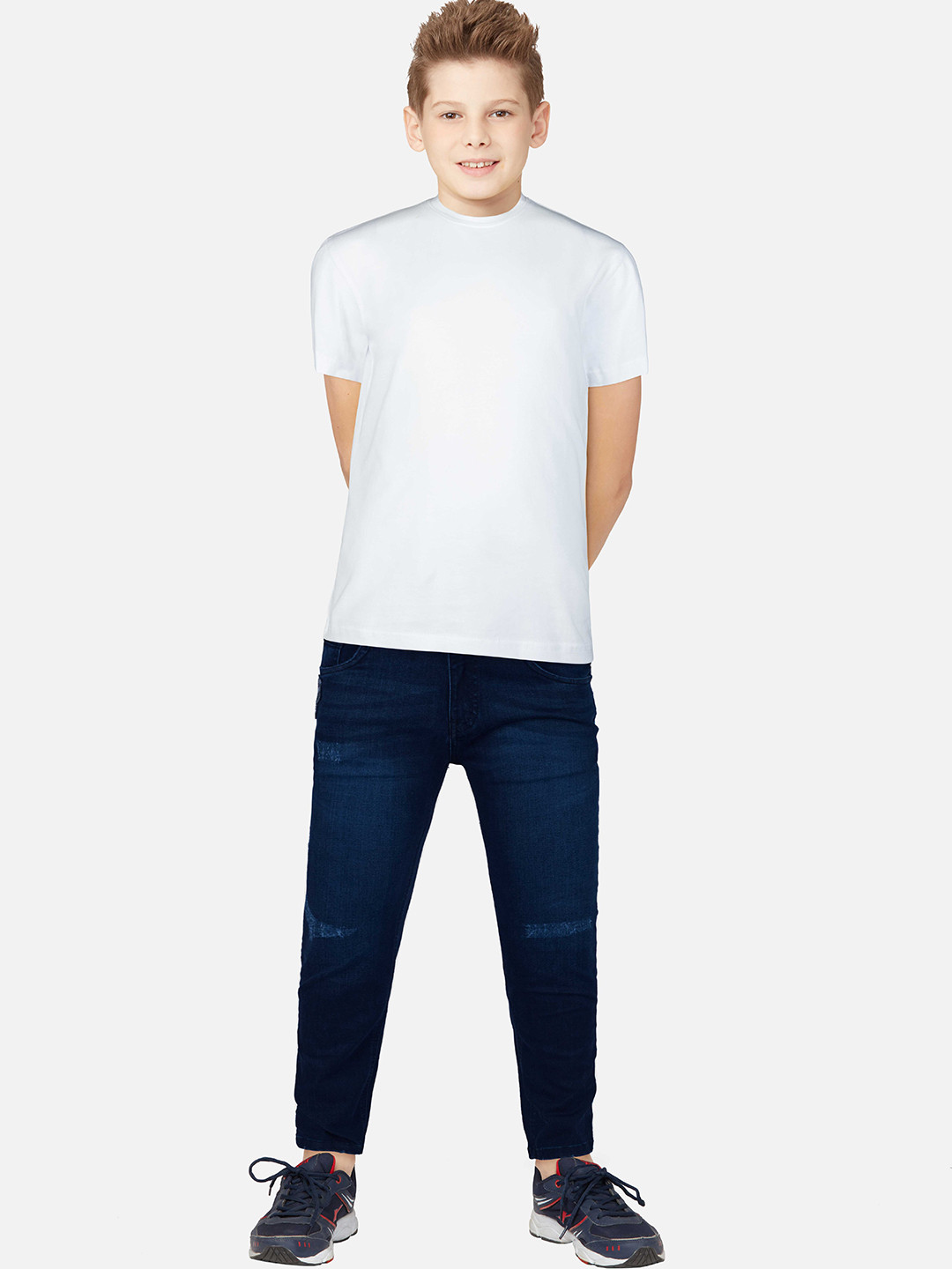 

Gini and Jony Boys Mildly Distressed Light Fade Jeans, Navy blue