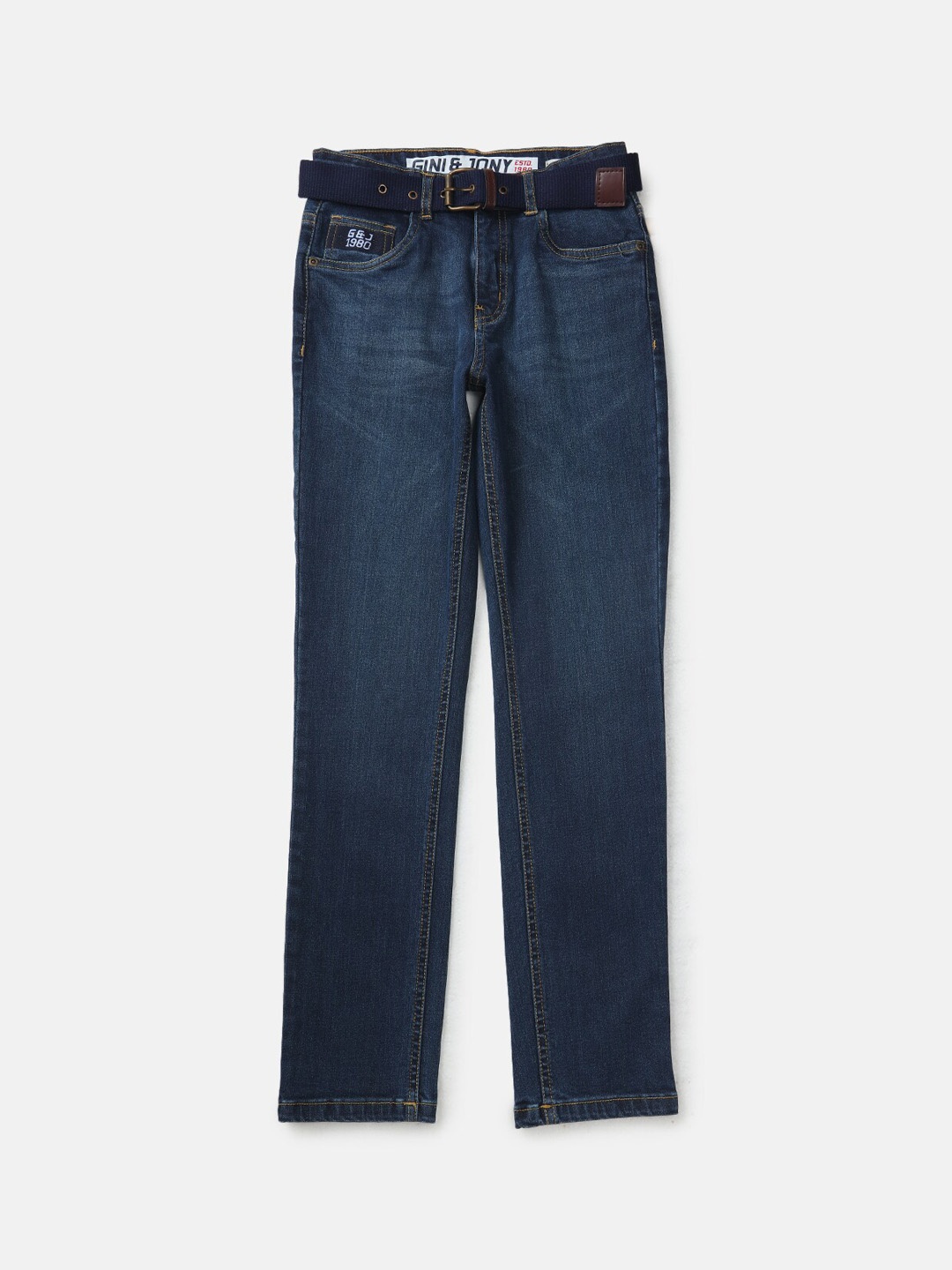 

Gini and Jony Boys Mid-Rise Light Fade Jeans, Blue