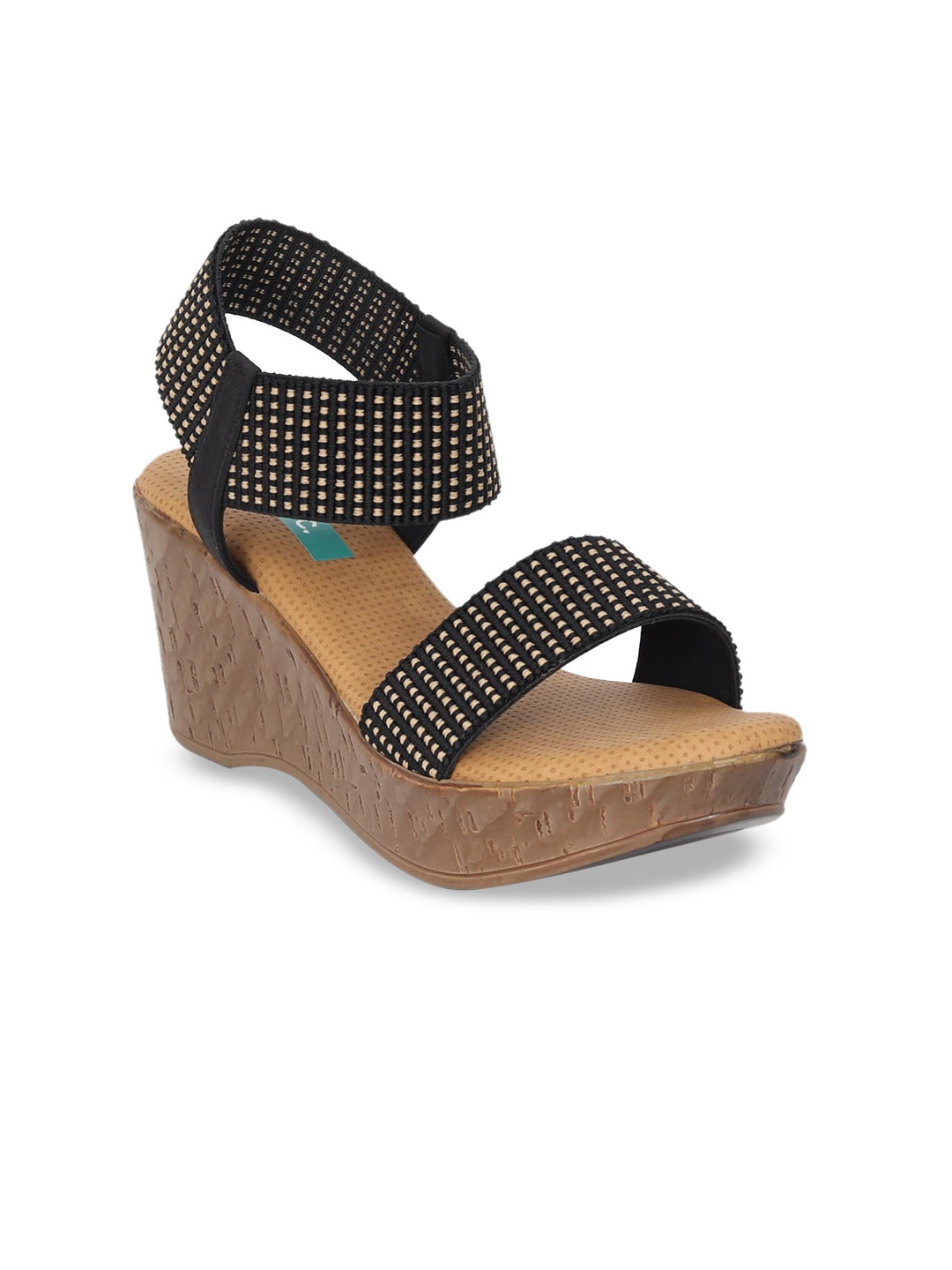 

Zyla Tread Work Wedge Heels, Black