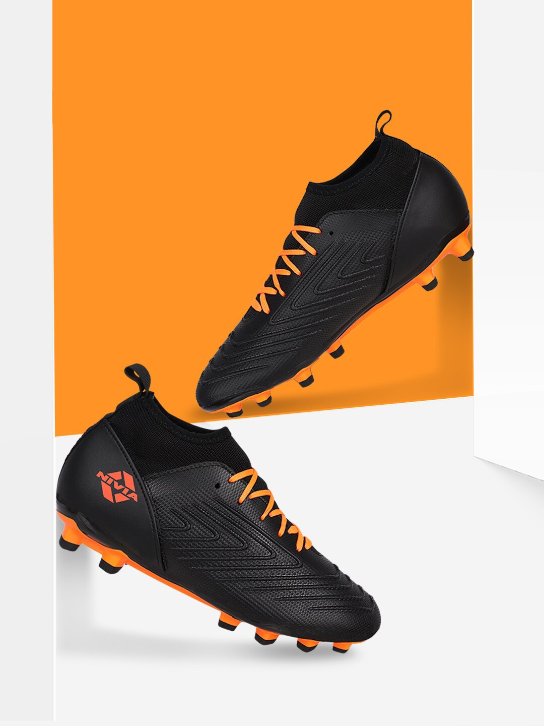 

NIVIA Men Crane 2.0 Football Shoes, Black