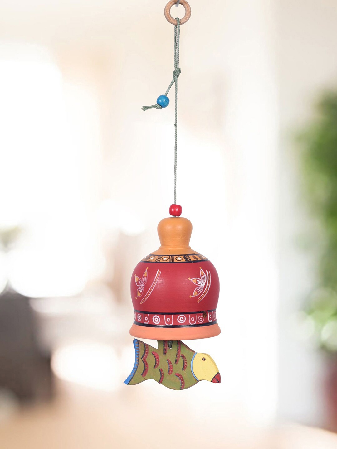 

AAKRITI ART CREATIONS Red & Green Somethings Fishy Windchime