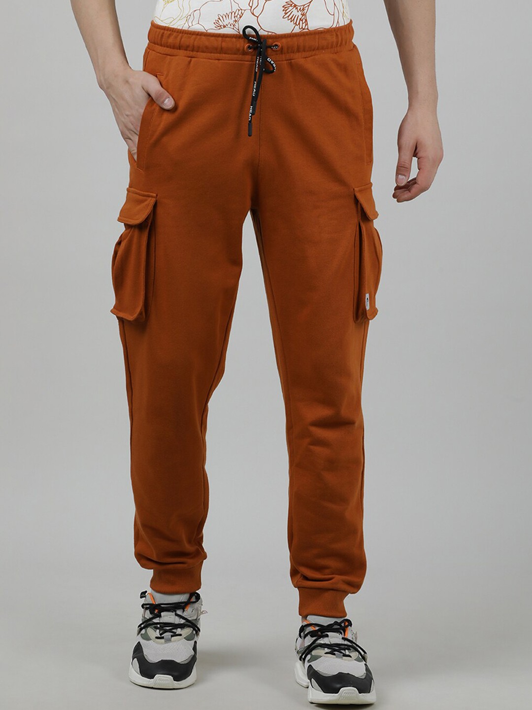 

Head Men Mid-Rise Slim Fit Joggers, Rust